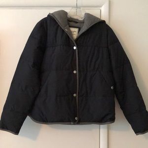 Abercrombie & Fitch Black and Gray Jacket